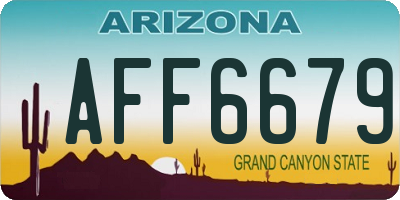 AZ license plate AFF6679