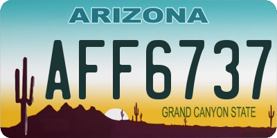 AZ license plate AFF6737