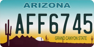 AZ license plate AFF6745