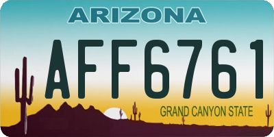 AZ license plate AFF6761