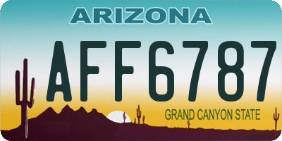 AZ license plate AFF6787
