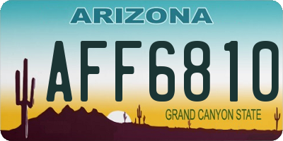 AZ license plate AFF6810