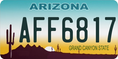 AZ license plate AFF6817