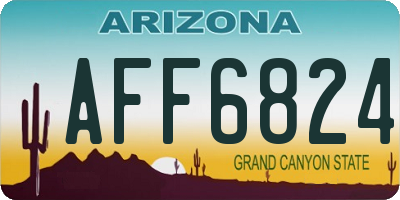 AZ license plate AFF6824