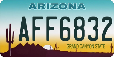 AZ license plate AFF6832