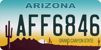 AZ license plate AFF6846