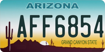 AZ license plate AFF6854
