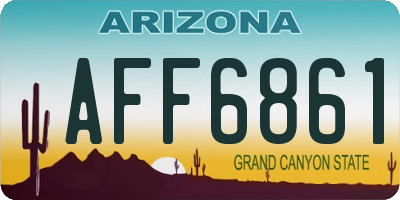 AZ license plate AFF6861