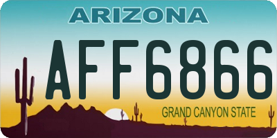 AZ license plate AFF6866