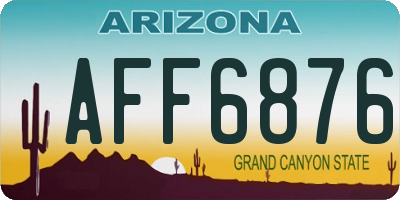 AZ license plate AFF6876