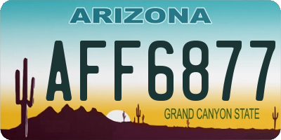 AZ license plate AFF6877