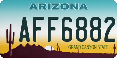 AZ license plate AFF6882