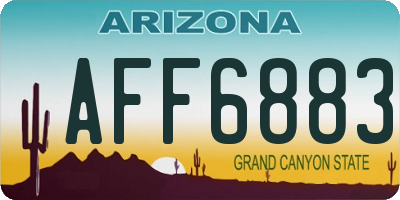 AZ license plate AFF6883