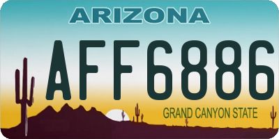 AZ license plate AFF6886