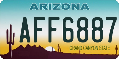 AZ license plate AFF6887