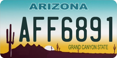 AZ license plate AFF6891