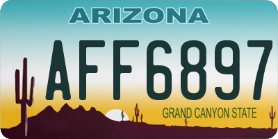 AZ license plate AFF6897