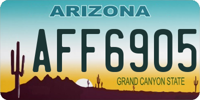 AZ license plate AFF6905