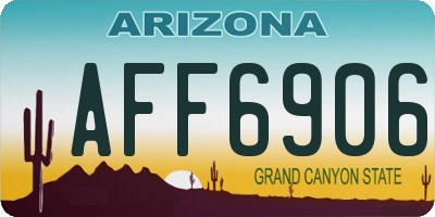 AZ license plate AFF6906