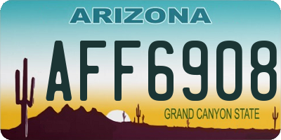 AZ license plate AFF6908