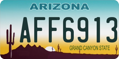AZ license plate AFF6913