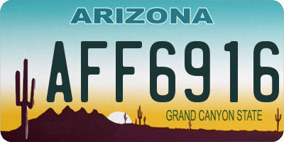 AZ license plate AFF6916