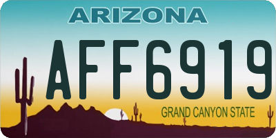 AZ license plate AFF6919