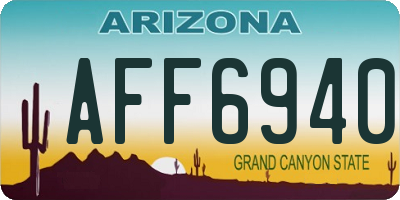 AZ license plate AFF6940