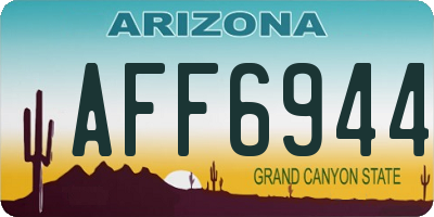 AZ license plate AFF6944
