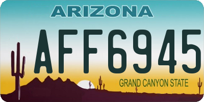 AZ license plate AFF6945