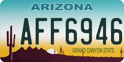 AZ license plate AFF6946