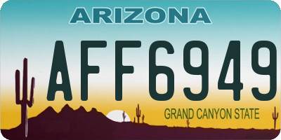 AZ license plate AFF6949