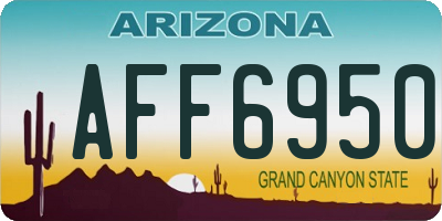 AZ license plate AFF6950