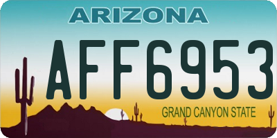 AZ license plate AFF6953