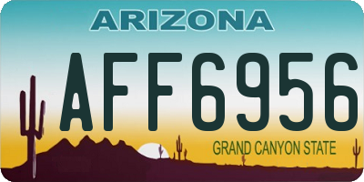 AZ license plate AFF6956