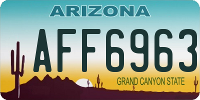 AZ license plate AFF6963