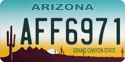 AZ license plate AFF6971