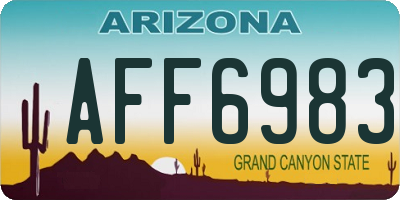 AZ license plate AFF6983