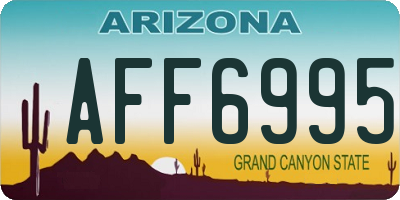 AZ license plate AFF6995