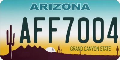 AZ license plate AFF7004