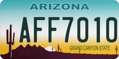 AZ license plate AFF7010