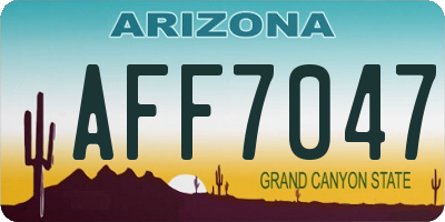 AZ license plate AFF7047