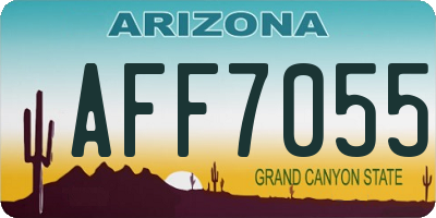 AZ license plate AFF7055