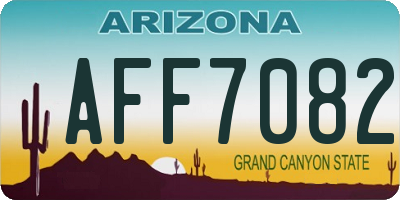 AZ license plate AFF7082