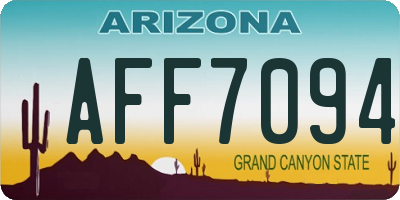 AZ license plate AFF7094