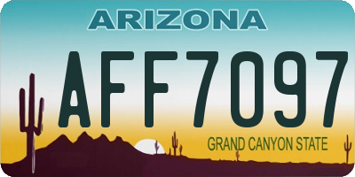 AZ license plate AFF7097