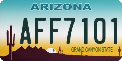 AZ license plate AFF7101
