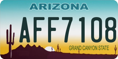 AZ license plate AFF7108