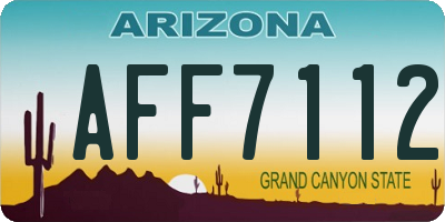 AZ license plate AFF7112