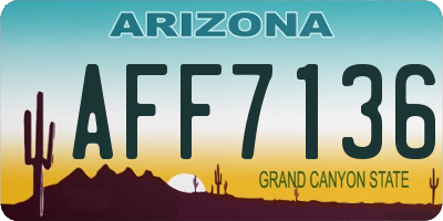AZ license plate AFF7136